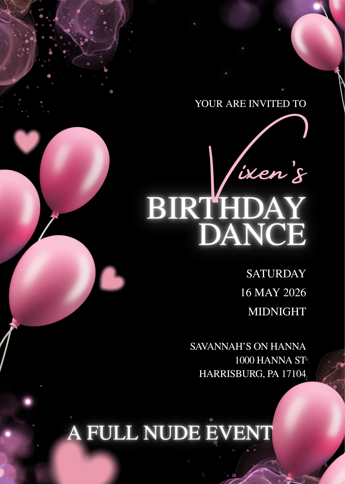 VIXEN'S BIRTHDAY DANCE