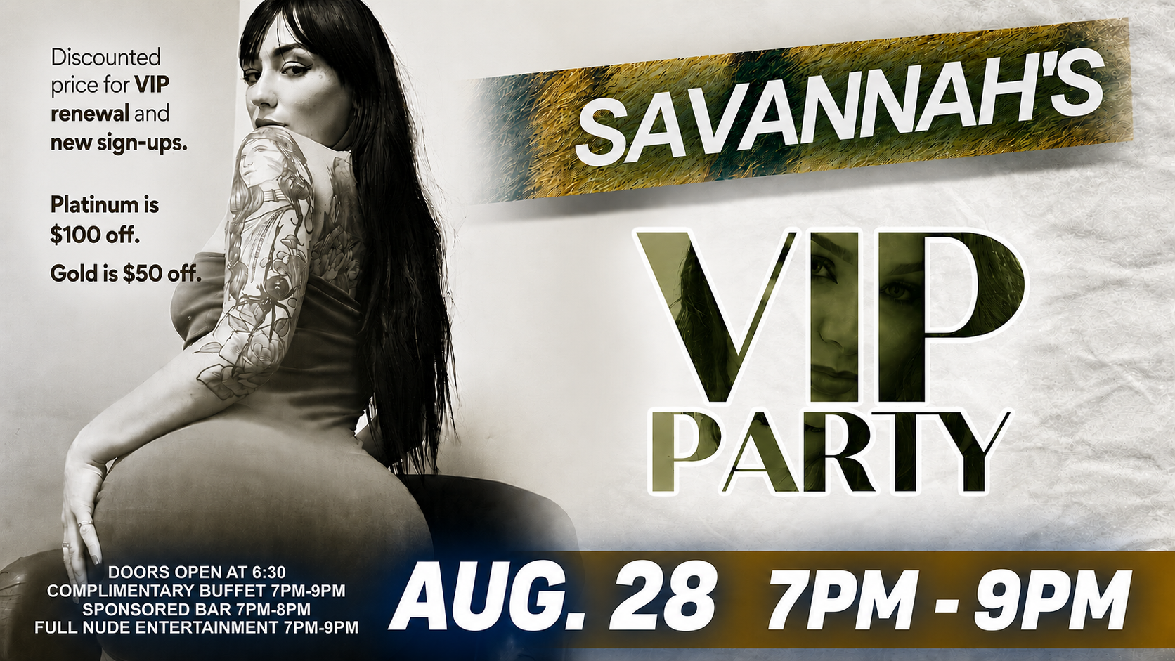 SAVANNAH'S VIP PARTY
